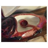 Vintage Bordallo Pinheiro Peixes Fish theme Modernist Ceramic Soup Tureen with Ladle