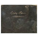 Vintage 12" Silverplated Serving Tray - Spring Flower by William Rogers & Sons with (2) Baroque Silverplated Water Goblets by Wallace