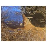 Vintage Silverplated Oval Serving Tray with Handles and Ornate Etched Scroll and Floral Pattern 26" x 16"