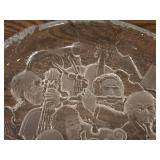 Vintage 10" Crystal Bowl / Plate Designed by Mats Johasson for Royal Krona Sweden Orchestra Musicians