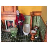 Battery-Powered Lighted Miniature Bathroom - Tierneys Tiny Tiles Nancy Froseth