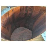 Mid Century Modern Brazilian Rosewood Wood Waste Basket (designed by Einer Barnes for Norwegian Company P.S. Heggen)