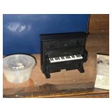 Lot of  Miniature Doll House Accessories - Small Piano, Tables, Figurines, Lamps, Small Housewares, Home Décor, Books, Dining Side Chairs, Wall Clocks, Croquet Set and more