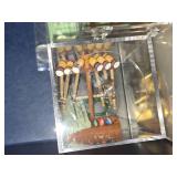 Lot of  Miniature Doll House Accessories - Small Piano, Tables, Figurines, Lamps, Small Housewares, Home Décor, Books, Dining Side Chairs, Wall Clocks, Croquet Set and more