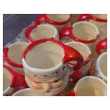 Vintage 1-3/4" Winking Santa Miniature Mugs Set of 18 (Japan)