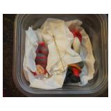 Christmas Décor including Set of 4 Hiball Glasses, Sleigh, Wooden Sled, Stockings, Bells and more