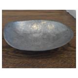 Vintage Pewter Bowl with Hammered Finish and Viking Motif stamped on base - #14 by Norge Tinn (Norway)