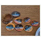 Jamaican theme Drink / Cocktail Coasters Set of 6