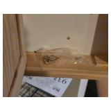 (1) Butterfly theme Metal Trinket Dish 9"x6", (1) Unfinished Pine Key Holder Box 8"x10"