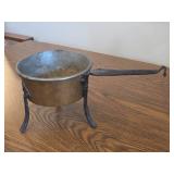 8" Mid Century Scandanavian Rustic Copper Pot