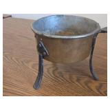 8" Mid Century Scandanavian Rustic Copper Pot