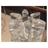 Heavy High Quality Lead Crystal Art Glass Votive Candleholder Plate Warmer - Germany Crystal Ice by La Vida (Poland)
