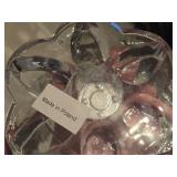 Heavy High Quality Lead Crystal Art Glass Votive Candleholder Plate Warmer - Germany Crystal Ice by La Vida (Poland)