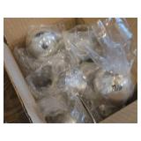 (2) 3" Partylite Ball Candles Honeydew / Mint, (9) 1-1/2"D Silver Ball Candles (in original packaging)
