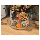 Lot of (2) Ceramic Faux Flower Arrangement in Ceramic Planter