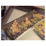 (1) 9"x6-1/2" Ceramic Serving Platter, (1) 12"x7" Plastic Serving Tray, (1) 16"x6" Plastic Serving Tray