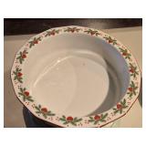 Lot of (2) Multi-Sided Serving Bowls - Hearts & Pines by Porsgrund (Norway)