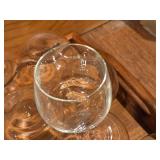 Vintage SAS logo Etched Glass Cordial Set Scandinavian Airlines Liquor Cups Set of 7