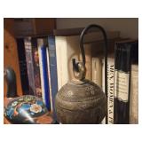 Vintage Burmese Elephant theme Bronze Bell on Display Stand