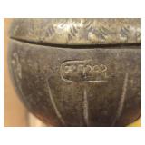 Vintage Burmese Elephant theme Bronze Bell on Display Stand