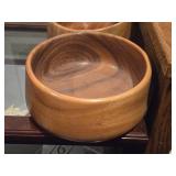 Lot of (2) Mid Century Modern Teak / Acacia Wood Serving Bowls