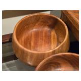 Lot of (2) Mid Century Modern Teak / Acacia Wood Serving Bowls