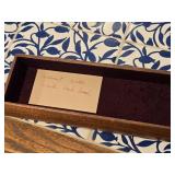 9" Handmade Walnut Wood with White Oak Burl Jewely Box with Felt Interior