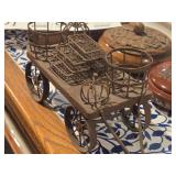 10" Decorative Metal Doll Cart Buggy