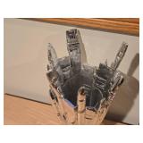 Chrome Finish Brush Vase with Glass Insert for holding water - Harry Allen by Areaware