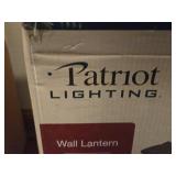 Royal Rusted Finish Clear Seeded Glass Wall Lantern by Patriot Lighting (in original packaging)
