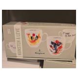 Coffee Mug Set (signed artwork design by Jan Vincents Johannessen) 2-pack - Kunsten A Leve by Porsgrund (in original packaging)