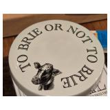 Lot of (2) Village Gourmet Ceramic Brie Baker 2-piece (in original packaging)