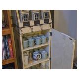 Georgian townhouse-inspired Doll House Wooden Cabinet 1-door/3-shelf