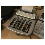 Lot of (6) Desk Calculators - Canon Paper Printers P23-DHV (x2), Casio, Texas Instruments TI-5045SV,
