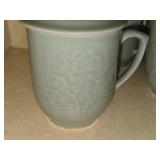 Lot of (10) Chinese Celadon Tea Cup with Lid