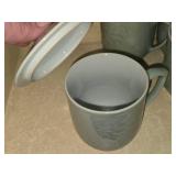 Lot of (10) Chinese Celadon Tea Cup with Lid