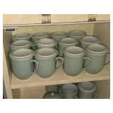 Lot of (10) Chinese Celadon Tea Cup with Lid