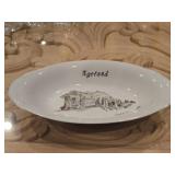 by Aurora 1876 Wedding Jens and Marie Egeland 1st home in Bygland MN Porcelain Dish