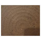 1978 Hamilton Signed Domed Pottery Dish
