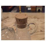 Lot of (2) Glass Corked Bottles - Pig and Pitcher