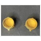 Set of 5 Vintage Ornate Gold Tone Filigree Jewelry Trinket Boxes