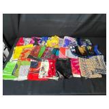 Collection of Vintage and Designer Silk Scarves Assorted Patterns