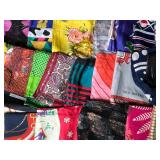 Collection of Vintage and Designer Silk Scarves Assorted Patterns