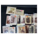 Collection of Antique and Vintage Cabinet Card Photos and Postcards