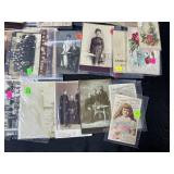 Collection of Antique and Vintage Cabinet Card Photos and Postcards