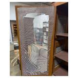 Antique Wooden Pie Safe Cabinet with Tin Panels and Drawers