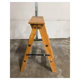 Wooden Folding Step Stool Ladder 30 Inch Height