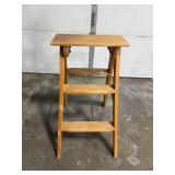 Wooden Folding Step Stool Ladder 30 Inch Height