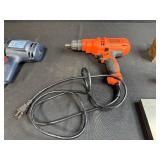 Lot of 2 Electric Drills with Accessories - Black & Decker and Power Tools Plus