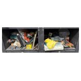 Mixed Lot of Hand Tools, Hardware, and Storage Supplies